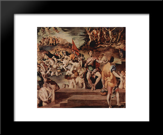 Ten Thousand Martyrs 20x24 Black Modern Wood Framed Art Print Poster by Pontormo, Jacopo