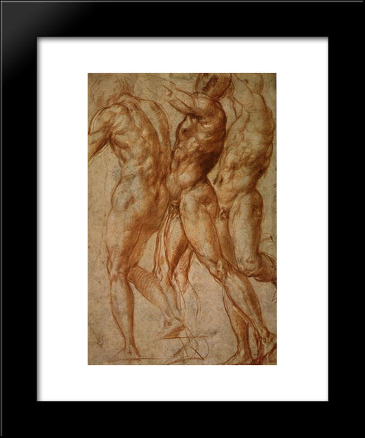 Joseph In Egypt 20x24 Black Modern Wood Framed Art Print Poster by Pontormo, Jacopo