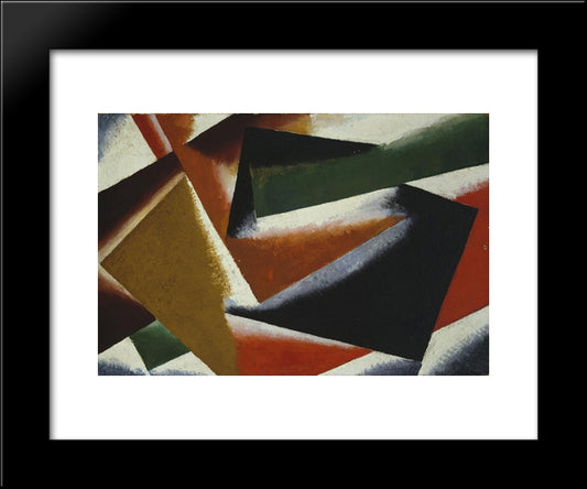 Painterly Architectonic 20x24 Black Modern Wood Framed Art Print Poster by Popova, Lyubov