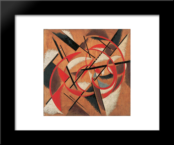 Space Force Construction 20x24 Black Modern Wood Framed Art Print Poster by Popova, Lyubov