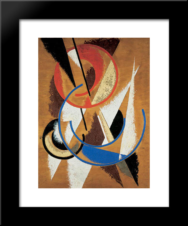 Space Force Construction 20x24 Black Modern Wood Framed Art Print Poster by Popova, Lyubov