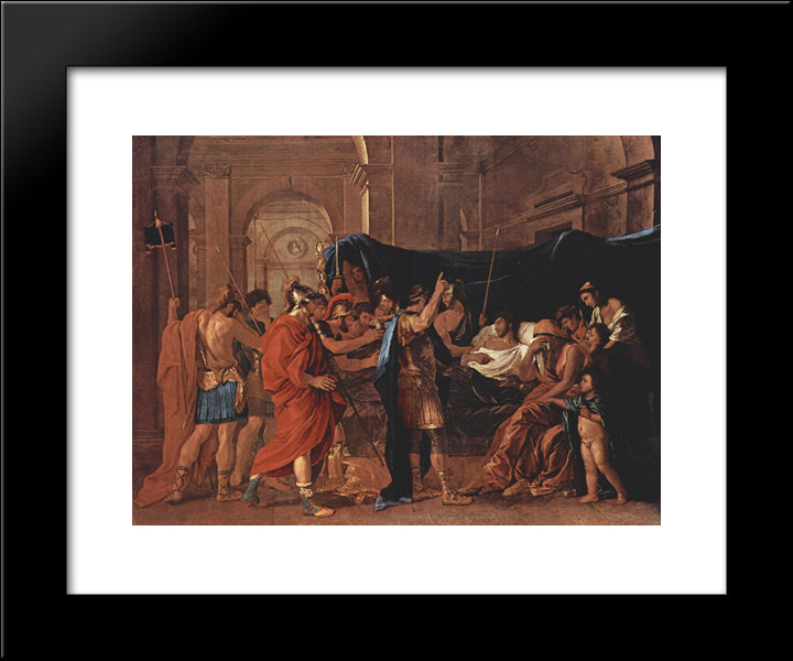 The Death Of Germanicus 20x24 Black Modern Wood Framed Art Print Poster by Poussin, Nicolas