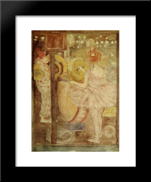 Circus Band 20x24 Black Modern Wood Framed Art Print Poster by Prendergast, Maurice