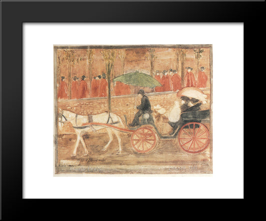Monte Pincio 20x24 Black Modern Wood Framed Art Print Poster by Prendergast, Maurice