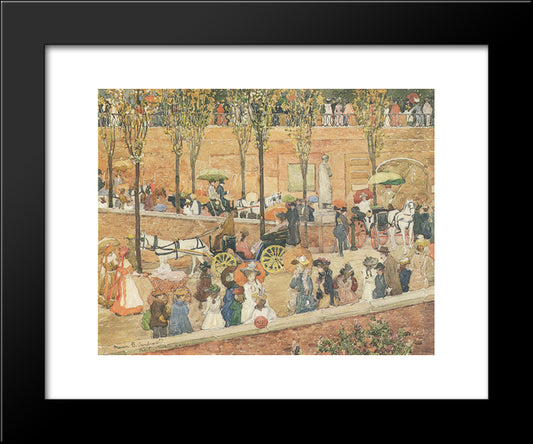 Monte Pincio, Rome 20x24 Black Modern Wood Framed Art Print Poster by Prendergast, Maurice