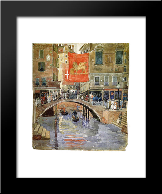 Venice 20x24 Black Modern Wood Framed Art Print Poster by Prendergast, Maurice