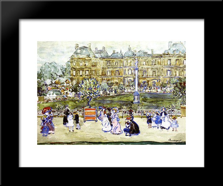 The Louvre 20x24 Black Modern Wood Framed Art Print Poster by Prendergast, Maurice