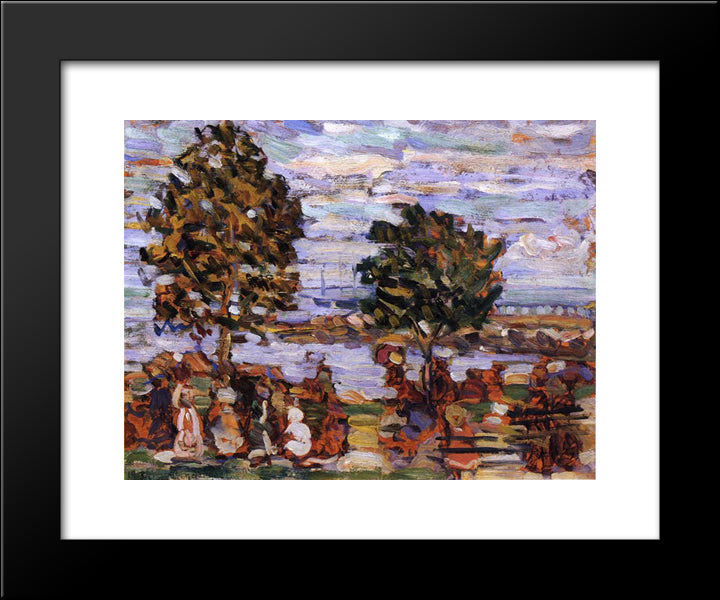 Crepuscule (Also Known As Sunset) 20x24 Black Modern Wood Framed Art Print Poster by Prendergast, Maurice