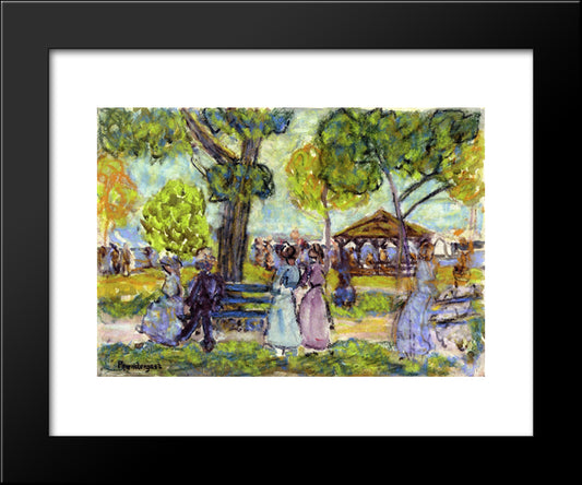 The Pavilion 20x24 Black Modern Wood Framed Art Print Poster by Prendergast, Maurice