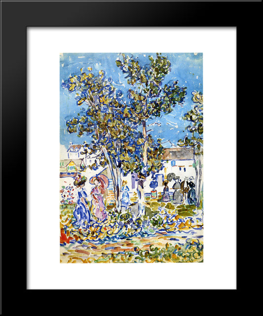 Spring Promenade 20x24 Black Modern Wood Framed Art Print Poster by Prendergast, Maurice