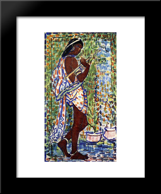 Hindu Dancer 20x24 Black Modern Wood Framed Art Print Poster by Prendergast, Maurice