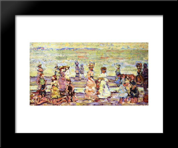 Maine Beach 20x24 Black Modern Wood Framed Art Print Poster by Prendergast, Maurice