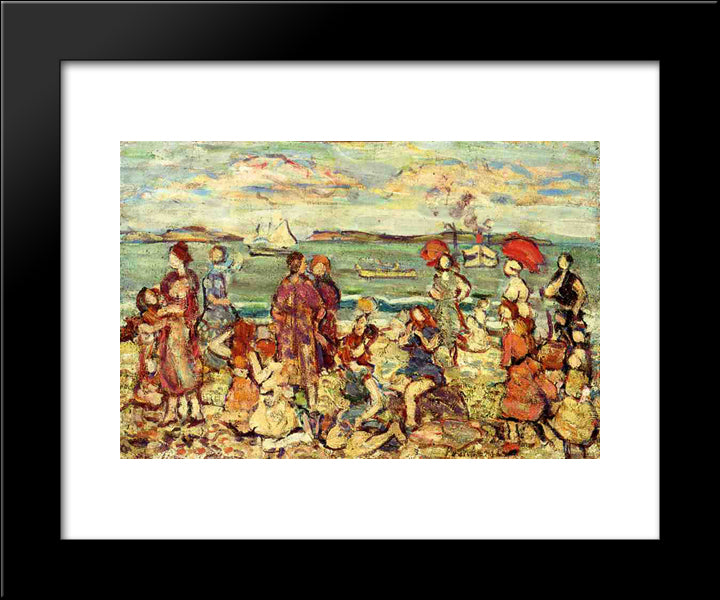 The Inlet 20x24 Black Modern Wood Framed Art Print Poster by Prendergast, Maurice