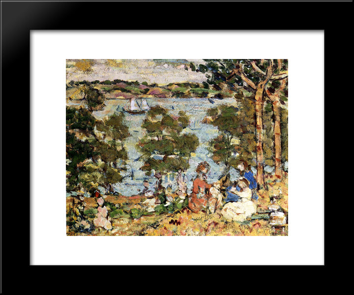 The Inlet 20x24 Black Modern Wood Framed Art Print Poster by Prendergast, Maurice