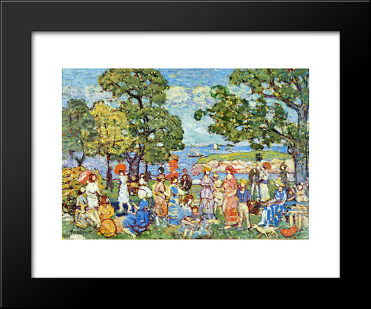 The Promenade 20x24 Black Modern Wood Framed Art Print Poster by Prendergast, Maurice