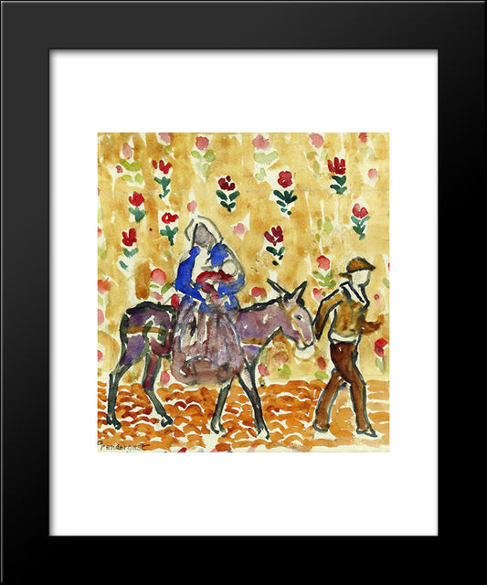 Flight Into Egypt 20x24 Black Modern Wood Framed Art Print Poster by Prendergast, Maurice