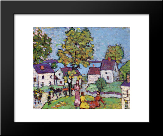 Marblehead 20x24 Black Modern Wood Framed Art Print Poster by Prendergast, Maurice