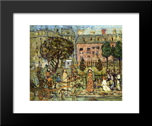 Park, Naples 20x24 Black Modern Wood Framed Art Print Poster by Prendergast, Maurice