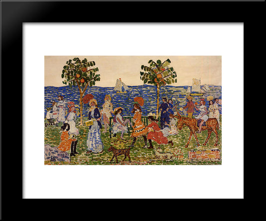 Promenade 20x24 Black Modern Wood Framed Art Print Poster by Prendergast, Maurice