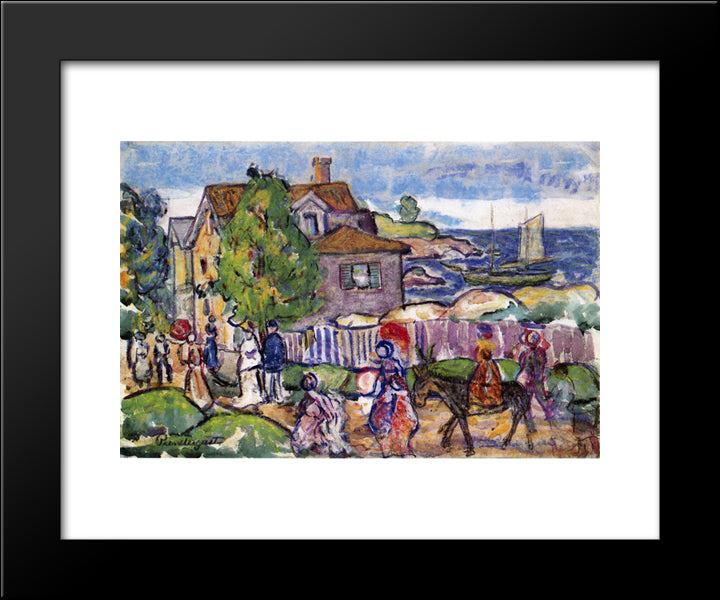 Salem 20x24 Black Modern Wood Framed Art Print Poster by Prendergast, Maurice