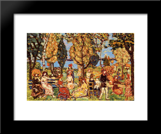 In The Park (Also Known As The Promenade) 20x24 Black Modern Wood Framed Art Print Poster by Prendergast, Maurice