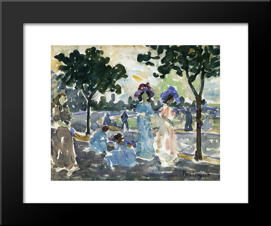 Road To The Shore 20x24 Black Modern Wood Framed Art Print Poster by Prendergast, Maurice