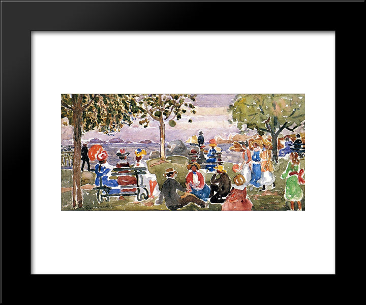 Gloucester Park 20x24 Black Modern Wood Framed Art Print Poster by Prendergast, Maurice