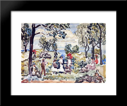 Park, Gloucester 20x24 Black Modern Wood Framed Art Print Poster by Prendergast, Maurice