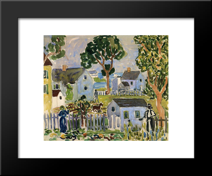 Rockport 20x24 Black Modern Wood Framed Art Print Poster by Prendergast, Maurice