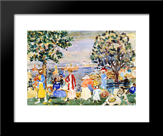 Salem Harbor No. 1 20x24 Black Modern Wood Framed Art Print Poster by Prendergast, Maurice