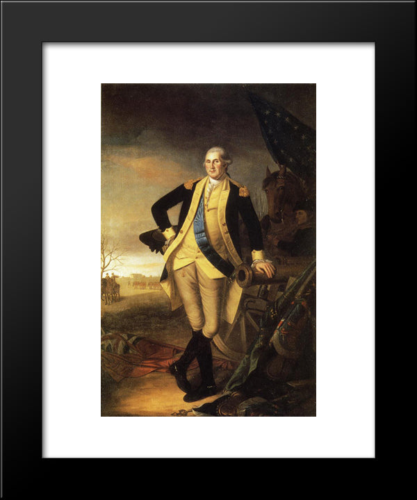 Washington After The Battle Of Princeton, New Jersey 20x24 Black Modern Wood Framed Art Print Poster by Peale, Charles Willson