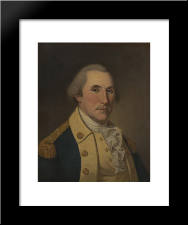 George Washington 20x24 Black Modern Wood Framed Art Print Poster by Peale, Charles Willson