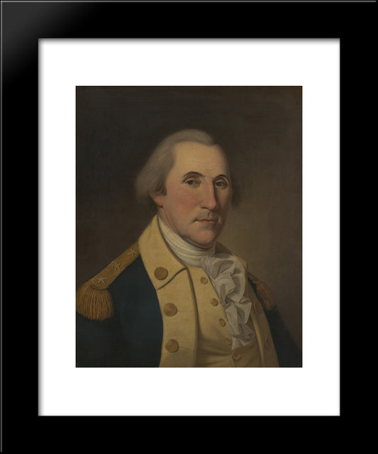 George Washington 20x24 Black Modern Wood Framed Art Print Poster by Peale, Charles Willson