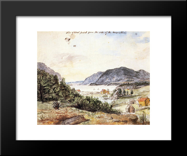 View Of West Point From The Side Of The Mountain 20x24 Black Modern Wood Framed Art Print Poster by Peale, Charles Willson