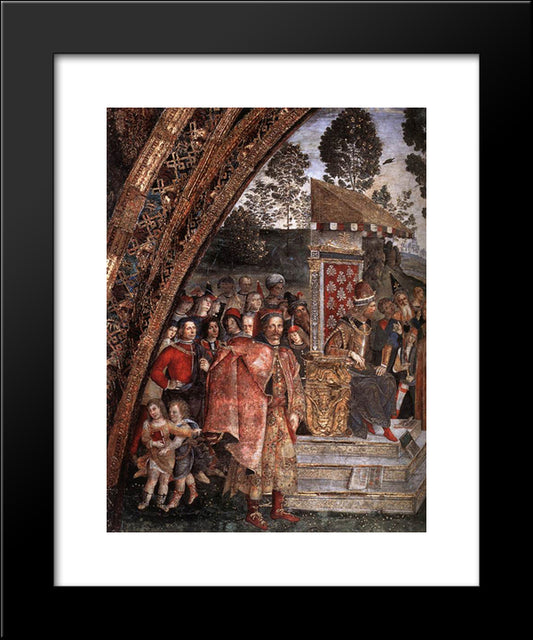 St Catherine'S Disputation (Detail) 20x24 Black Modern Wood Framed Art Print Poster by Pinturicchio