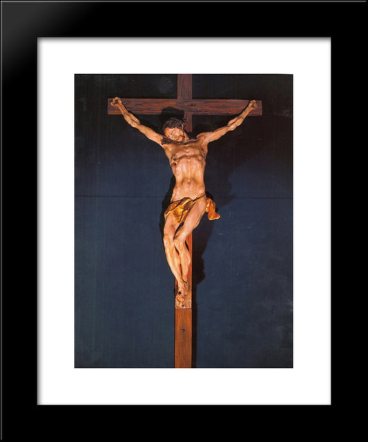 Crucifixion 20x24 Black Modern Wood Framed Art Print Poster by Pinzel, Johann Georg