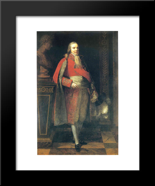 Portrait Of Charles Maurice De Talleyrand-Perigord 20x24 Black Modern Wood Framed Art Print Poster by Prud'hon, Pierre Paul