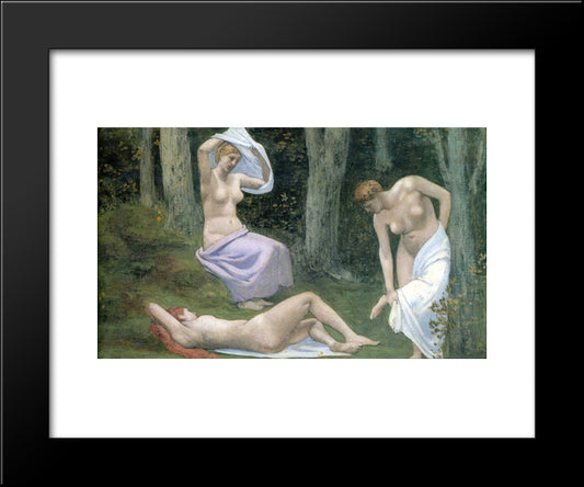 Summer (Detail) 20x24 Black Modern Wood Framed Art Print Poster by Puvis de Chavannes, Pierre