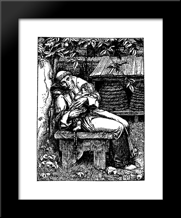 Otto Of The Silver Hand 12 20x24 Black Modern Wood Framed Art Print Poster by Pyle, Howard