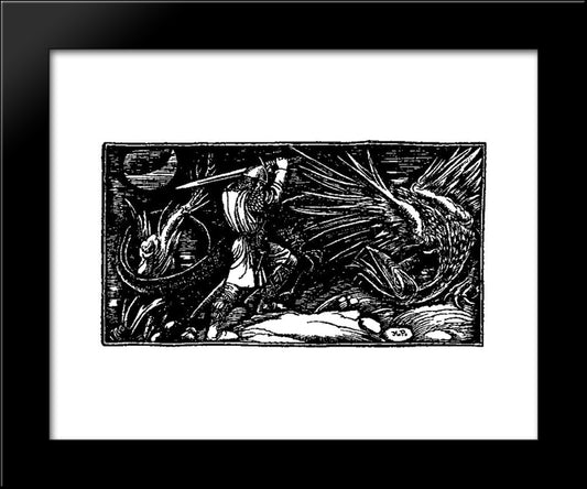 Otto Of The Silver Hand 14 20x24 Black Modern Wood Framed Art Print Poster by Pyle, Howard
