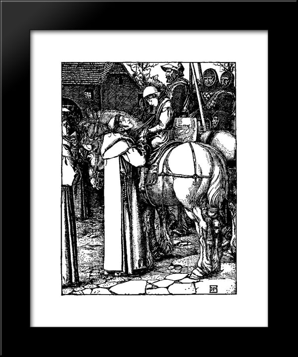 Otto Of The Silver Hand 15 20x24 Black Modern Wood Framed Art Print Poster by Pyle, Howard