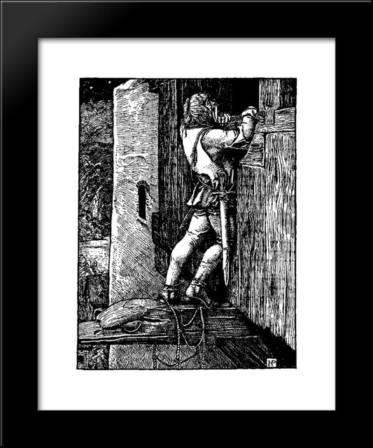Otto Of The Silver Hand 19 20x24 Black Modern Wood Framed Art Print Poster by Pyle, Howard