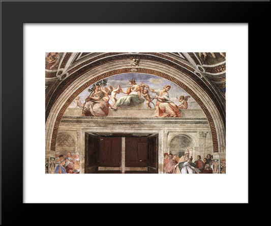The Virtues 20x24 Black Modern Wood Framed Art Print Poster by Raphael