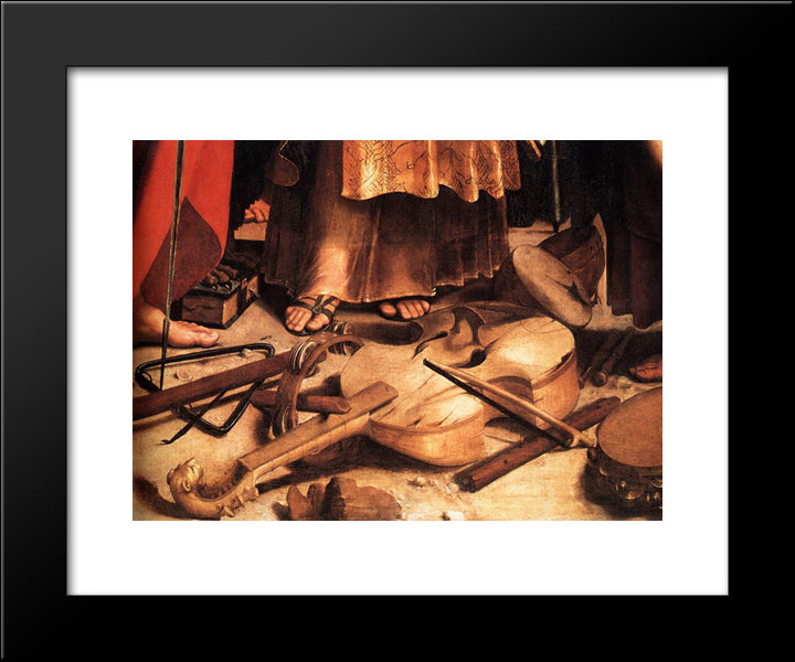 St. Cecilia With Saints (Detail) 20x24 Black Modern Wood Framed Art Print Poster by Raphael