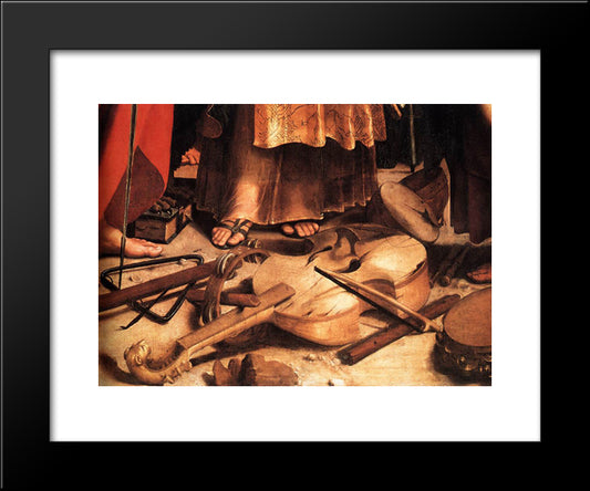 St. Cecilia With Saints (Detail) 20x24 Black Modern Wood Framed Art Print Poster by Raphael