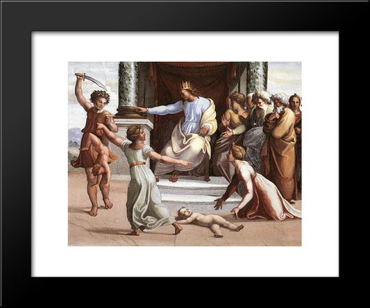 The Judgment Of Solomon 20x24 Black Modern Wood Framed Art Print Poster by Raphael