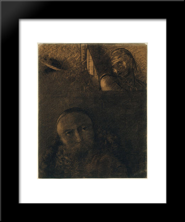 Faust And Mephistopheles 20x24 Black Modern Wood Framed Art Print Poster by Redon, Odilon