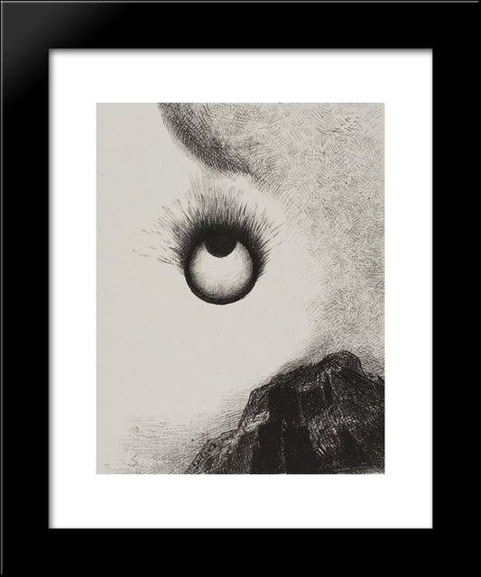 Everywhere Eyeballs Are Aflame 20x24 Black Modern Wood Framed Art Print Poster by Redon, Odilon