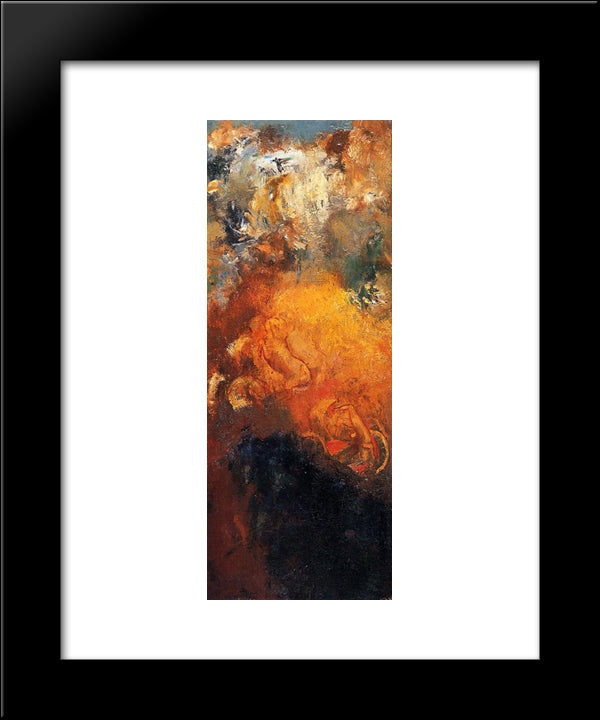 Apollo'S Chariot 20x24 Black Modern Wood Framed Art Print Poster by Redon, Odilon