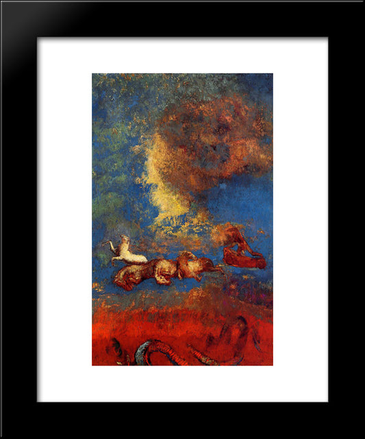 Apollo'S Chariot 20x24 Black Modern Wood Framed Art Print Poster by Redon, Odilon